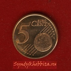 Эстония 5 евро цента 2011 год